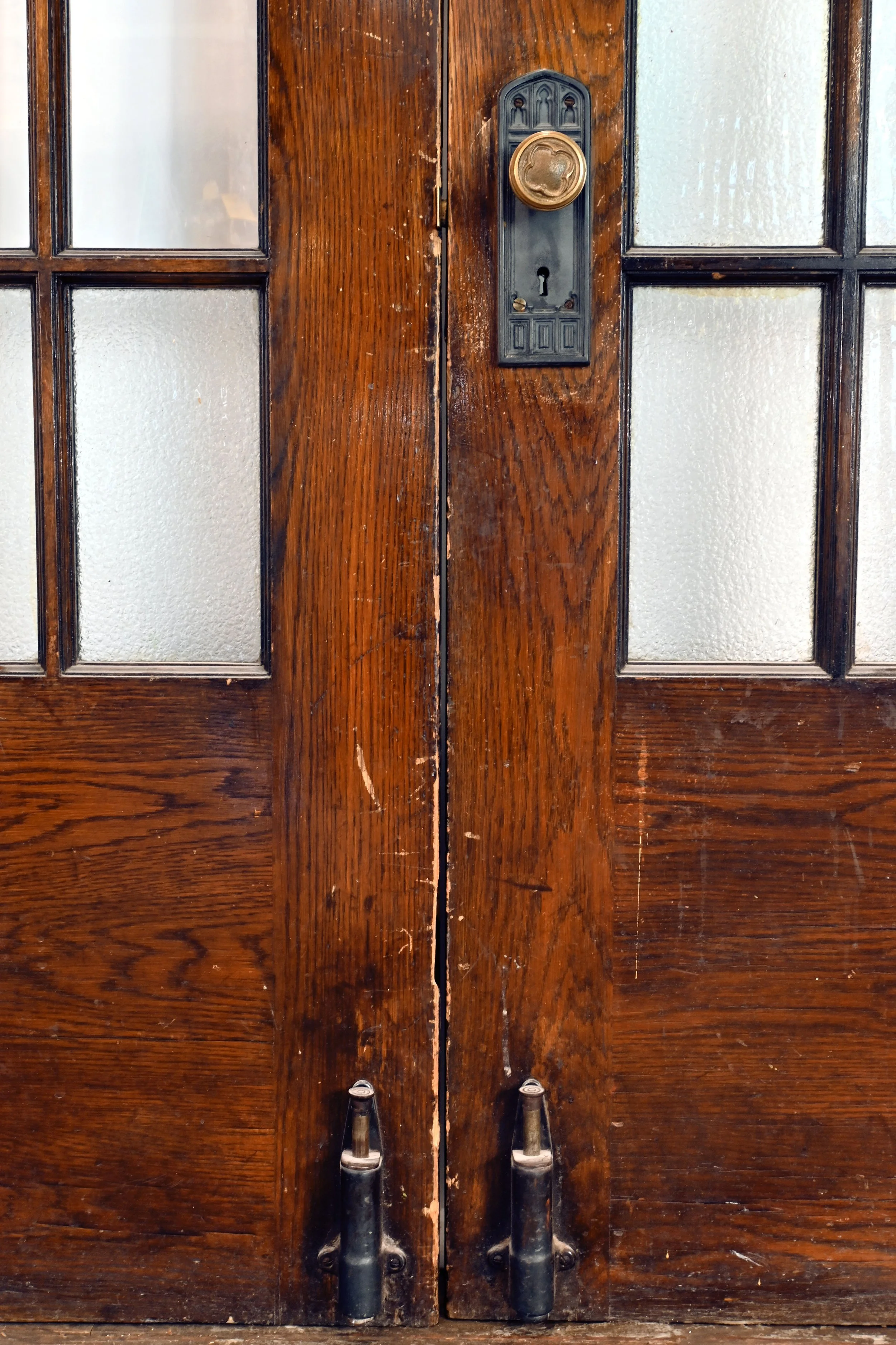 oak double door full 6 foot pair with 20 light each